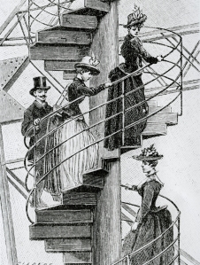 Climbing the Tower in 1889, by Gilbert